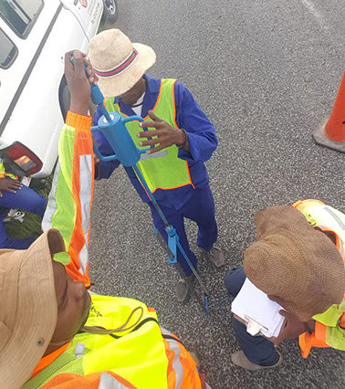Dynamic cone penetrometer testing